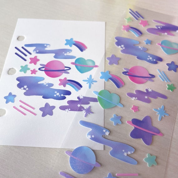 Sparkle Confetti Deco Stickers, Polco Stickers, Korean Stickers, Cute  Journal Sticker Sheet, Kpop Journal Stickers, Holographic Stickers 