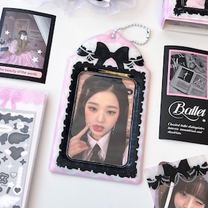 Llavero con portatarjetas de princesa gótica Kpop, Marco de fotos coreano, Regalo bonito, Accesorios para tarjetas fotográficas, Papelería coreana, Llavero Kpop