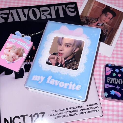 Black Mini Kpop Photocard Binder Mini Collect Book Cute Etsy