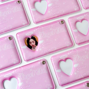 Angel Kpop ID Photocard Holder, Kpop Photocard Holder, PVC Photocard Holder, Korean Stationery, ID Card Holder, Kpop Keychain