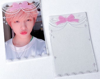 Kpop Photocard Frame Card, Lace Deco Frame, Kpop Photocard Accessories, Korean Stationery, Kpop Deco Toploaders, Kpop Toploaders