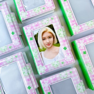 Kpop Photocard Binder, Spring Clover Mini Collect Book, Cute Gifts, Korean Stationery, PC binder, Kawaii Stationery, Photocard Storage