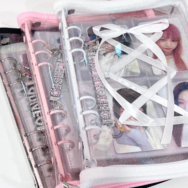 Raccoglitore per foto Kpop con nastro A5, raccoglitore per PC, libro da collezione Kpop, cancelleria coreana, regali carini, raccoglitore per foto, album Kpop, kawaii