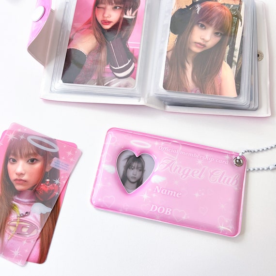 Ghost Kitty Kpop Photocard Holder Keychain, Korean Photo Frame