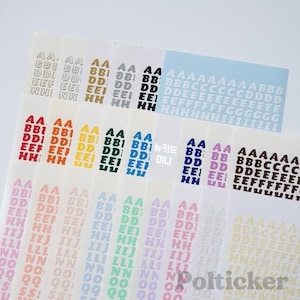Adesivo do alfabeto, adesivo coreano Kpop Deco "New Kid", folha de adesivos de letras, adesivo bonito do planejador de diário Polco Toploader, papelaria coreano