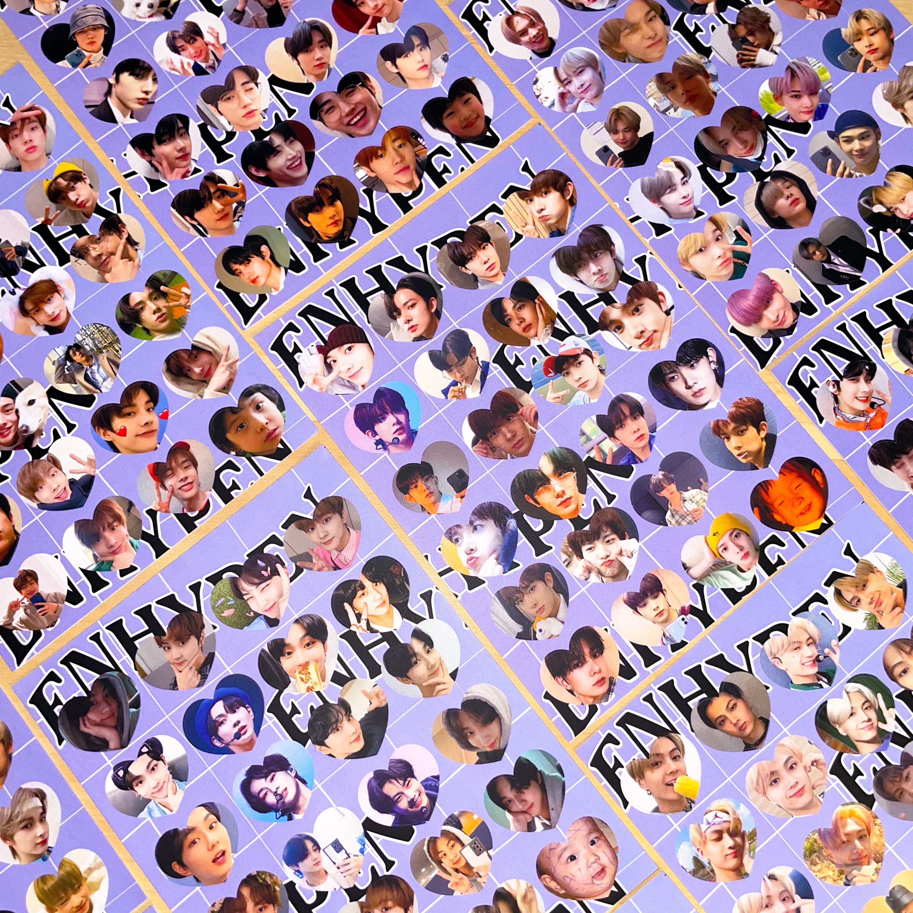 enhypen heart stickers enhypen sticker sheet kpop stickers etsy