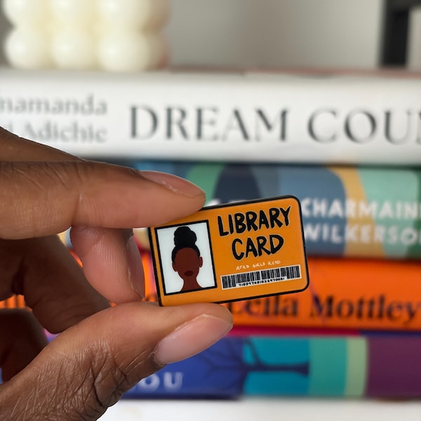 Black Girl Joy Library Card Pin