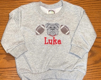 Georgia Bulldog with Footballs Kids Shirt