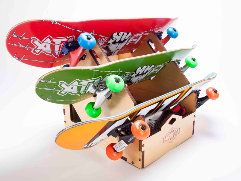 BÖRDBOX Portable Skateboard Rack skateBOARDBOX for up to 3 Etsy