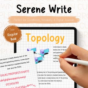 Polices GoodNotes | Police manuscrite | police cursive manuscrite | polices numériques de notes manuscrites | Police de caractère Canva | Police Procreate | Police pour iPad