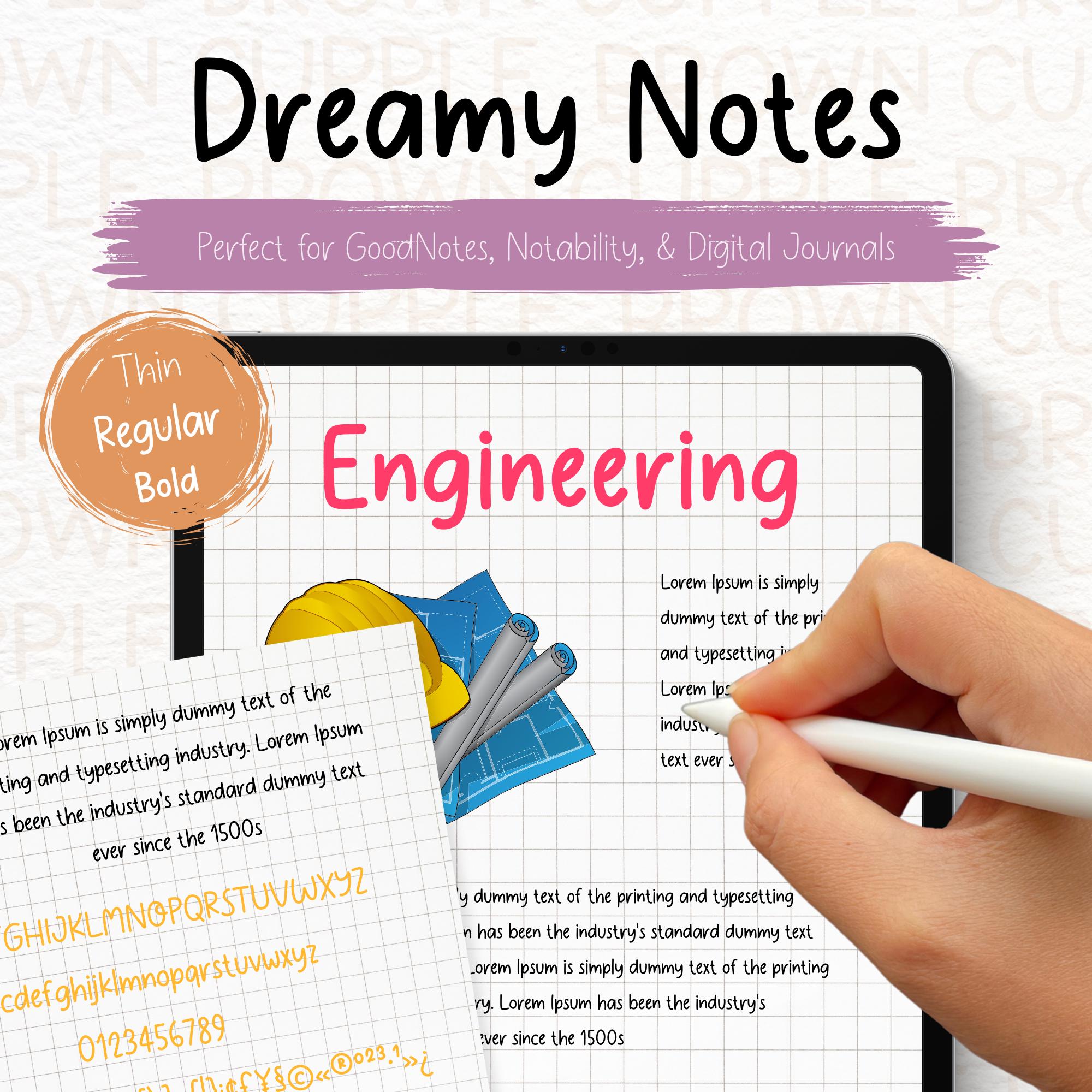 Cursive Highlight Notes Goodnotes Fonts | Handwritten Font | Handwritten Cursive Font ...