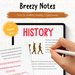 Polices GoodNotes | Police manuscrite | police cursive manuscrite | polices numériques de notes manuscrites | Police de caractère Canva | Police Procreate | Police pour iPad
