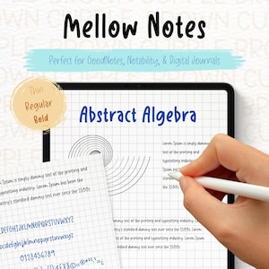 Polices GoodNotes | Police manuscrite | police cursive manuscrite | polices numériques de notes manuscrites | Police de caractère Canva | Police Procreate | Police pour iPad