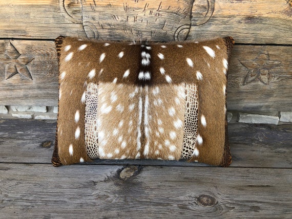 Axis Fallow Deer Hide Pillow LARGE Etsy