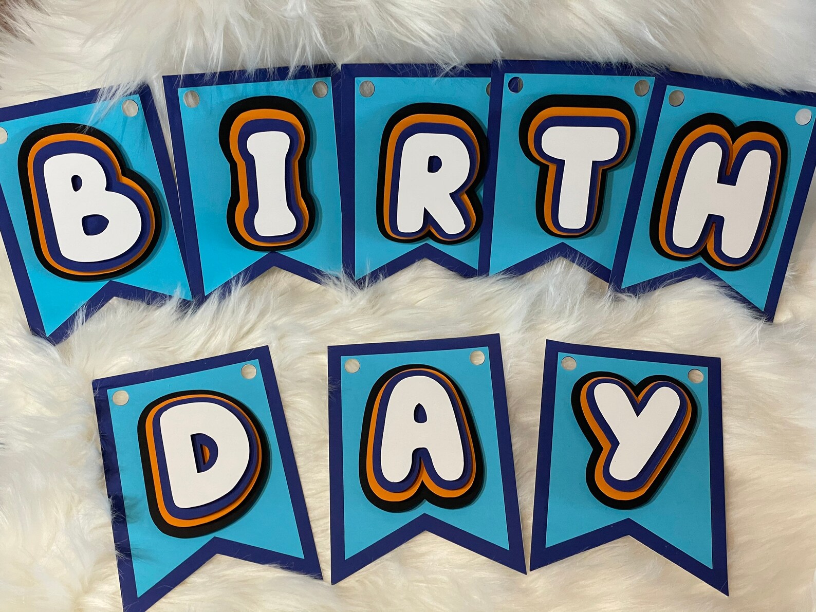 Bluey Cartoon Inspired Birthday Banner Etsy