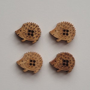 Bottoni riccio in PEZZI o SET/ Bottoni in legno naturale/ Bottoni per bambini/ Regalo per amanti degli animali/ Regalo per amanti della natura/ Regalo sotto le 10 libbre