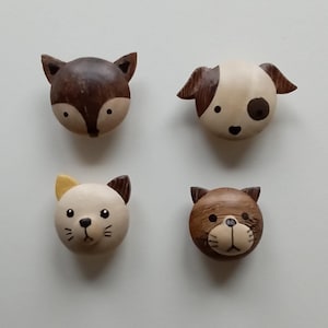 Boutons animaux faits main en pièces ou en lots/bouton pour bébé/bouton chien/bouton renard/bouton chat/cadeau pour enfant/cadeau pour moins de 5 livres