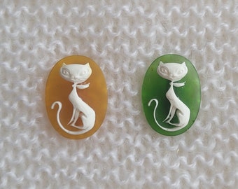 Kat broche/geel groene kat broche/epoxyhars broche/broche voor kattenliefhebber/cadeau voor vriend/cadeau voor mama/cadeau voor kind/kat pin/