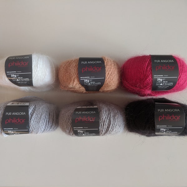 Fil de lapin 100% Angora/ pure laine de lapin angora/ laine angora française/ cheveux angora naturels/fibre angora boule de 25 g