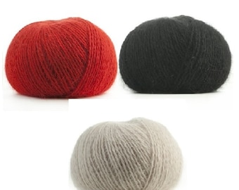 French Angora Rabbit Yarn, Soft & Silky, 25g Ball