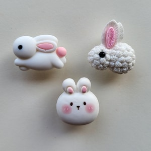 Animal HANDMADE buttons in PIECES or SETS/ Button for baby/ Rabbit button/ Bunny button/ Hare button/ Gift for child/ gift under 5 pounds