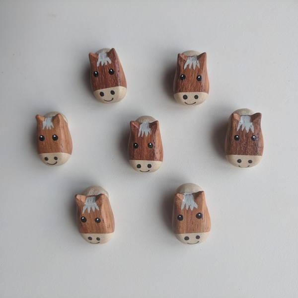 Horse HANDMADE buttons IN PIECES (not sets)/ Buttons for baby clothes/ Child button/ Wooden buttons/ Gift for child/ Gift for horse lover