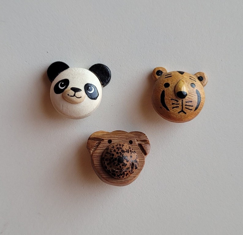 Animal HANDMADE Buttons in PIECES or SETS/ Button for Baby/ Tiger