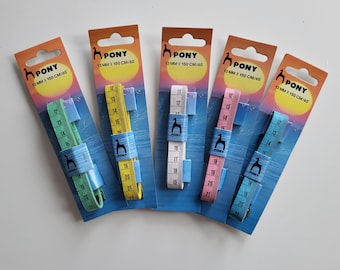 PONY Soft Measuring Tape 150 cm, 60"/ Tailor Measuring Tape/ Flexible Sewing Tape Measure/ Body Measuring Tape/ Sewing & Knitting Notions
