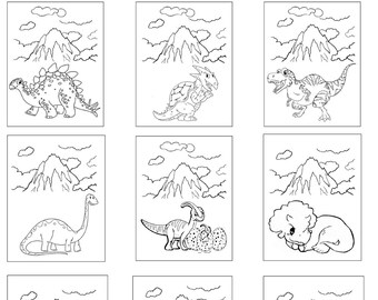 10 Dinosaur Coloring Pages