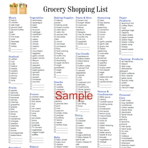 My Grocery List