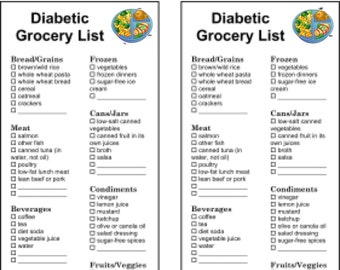 Diabetic Food Grocery List