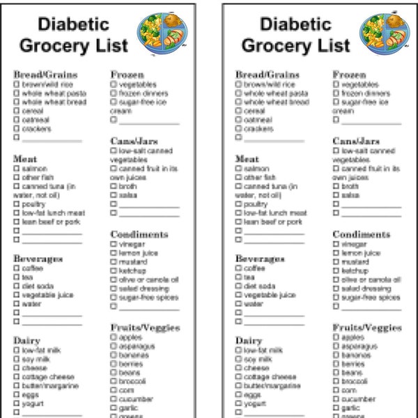 Diabetic Food Grocery List