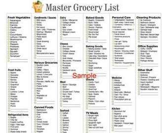 Master Grocery List