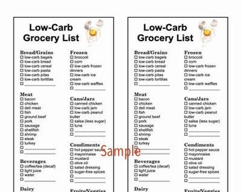 Keto Foods List Magnet Low Carb Weight Loss Reference - Etsy