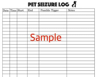 Pet Seizure Log