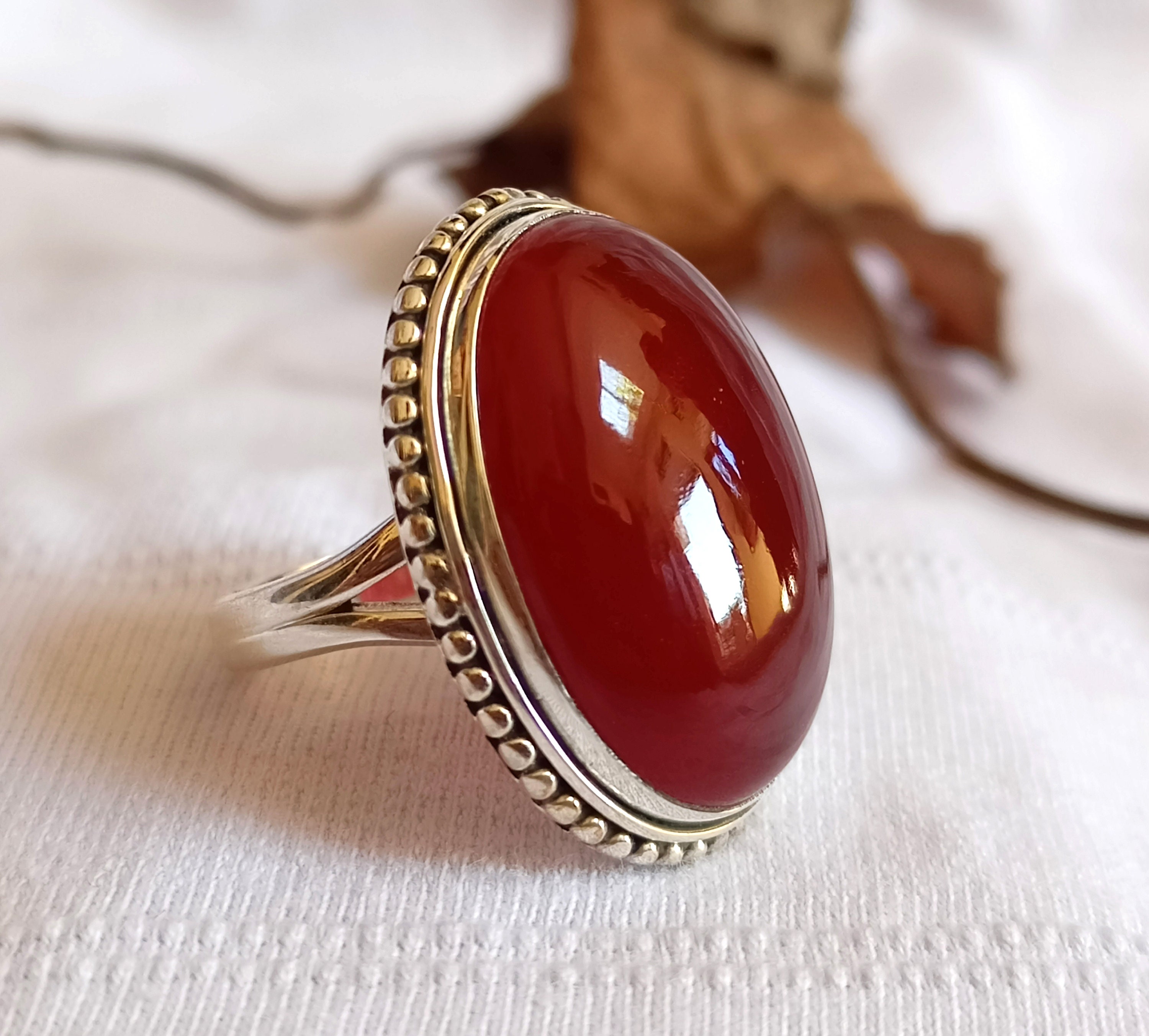 Carnelian and 14k Gold Ring - Collyer's Mansion