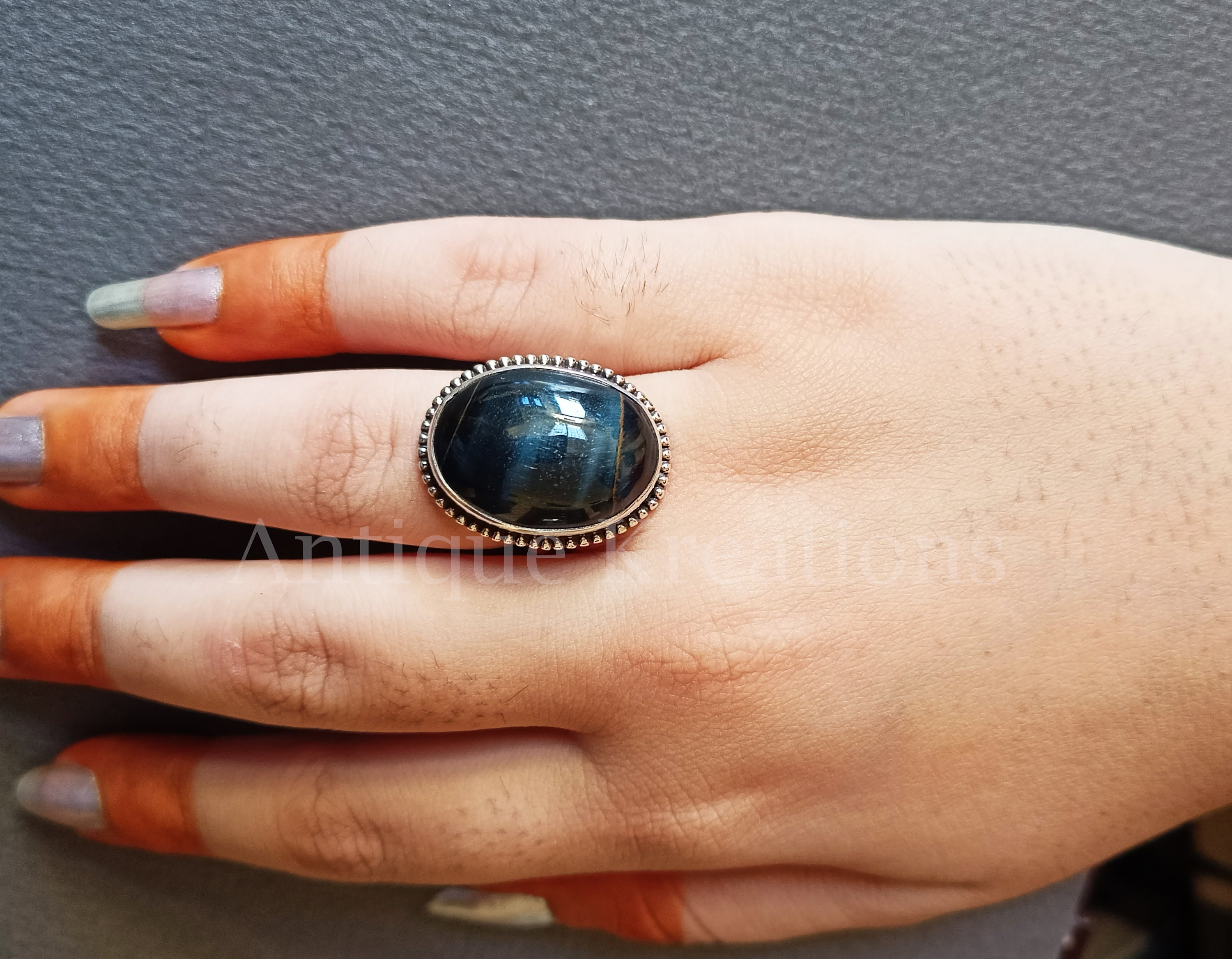 Black tiger best sale eye ring