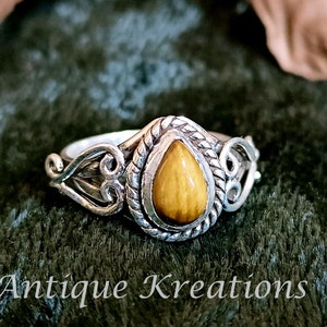 Natural Tiger Eye Ring, 925 Sterling Silver Ring, Tiger Eye Ring, Handmade Gemstone Ring, Gift For Her, Valentine Gifts, Minimalist Ring