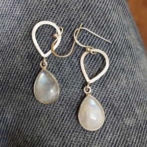 Rainbow Moonstone Earrings, Silver Earring, Boho Earrings, 925 Sterling Silver Earring, Gemstone Earring, Dangle Earring, Drop Earrings