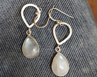 VONALA Pendientes Colgantes De Plata De Ley 925 Con Piedra Lunar