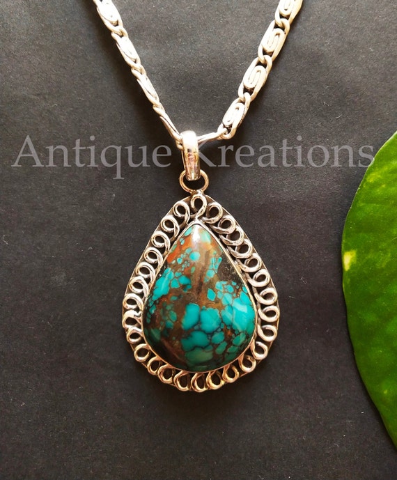 Large 2024 turquoise pendant