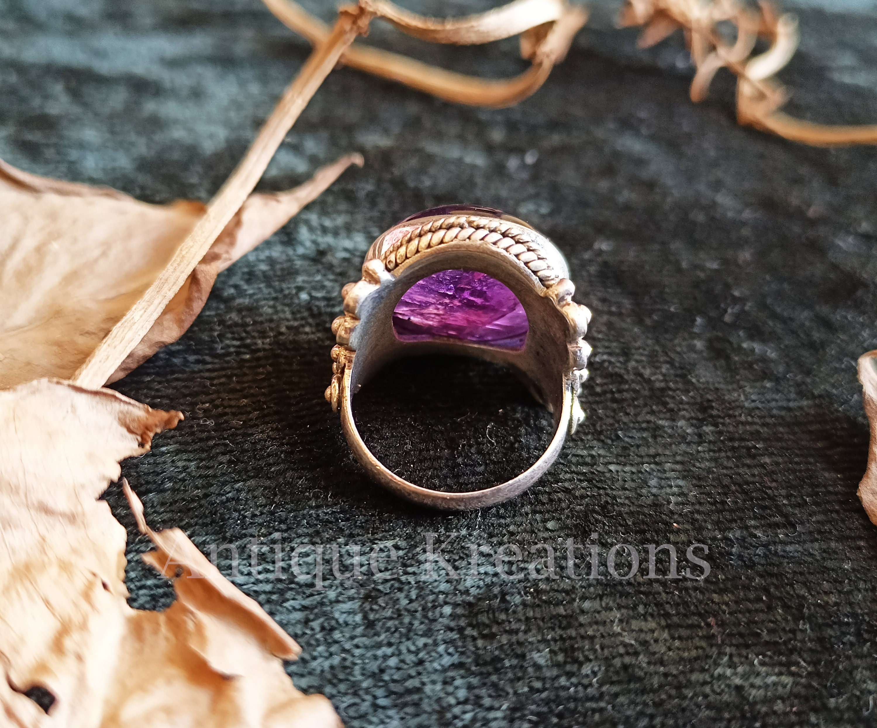 Bague Argent Bague Avec Pierre AmÃ©thyste Amethyste Bague Bague