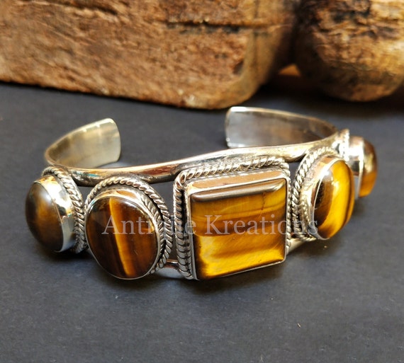 Tiger eye cuff best sale bracelet