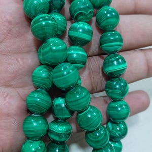 Green Malachite Beads Genuine AAA Natural Green Malachite 4mm 6mm 8mm 10mm 12mm Bulk Available With Certificate