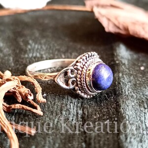 Lapis Lazuli Ring, 925 Sterling Silver Ring, Handmade Lapis Ring For Women, Blue Lapis Ring, Anniversary Gifts For Her, Wedding Gifts