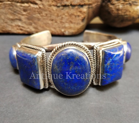 Huge Vintage Native American Navajo Moonlight Lapis Sterling Silver Bracelet Cuff Old Huge Vintage Native American Navajo Moonlight Lapis Sterling Silver Bracelet Cuff Old