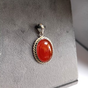 Carnelian Pendant, 925 Silver Pendant, Pendant For Women, Carnelian Gemstone Pendant, Gift For Her, Gift For Mom, Red Gemstone Pendant
