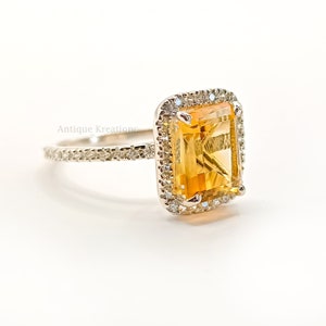 Natural Citrine Ring, 925 Sterling Silver Ring, Engagement Ring For Women, Gift For Her, Anniversary Gift Ring, Bridal Ring, Wedding Ring