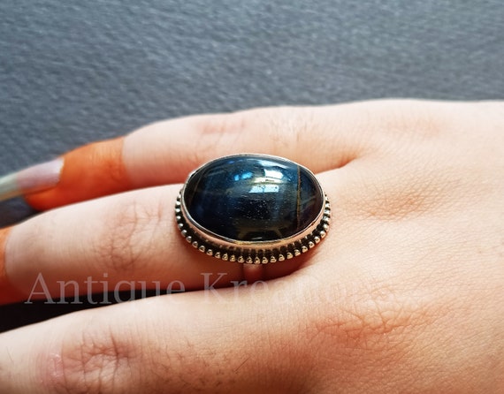 Black tiger eye ring discount