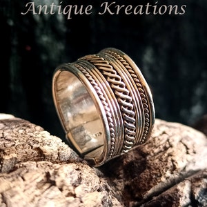 Mens Silver Ring, Personalize Ring, Personalize Gift, Gift For Him, Man Ring, Gift For Dad, Fathers Day Gift, Rings For Men, Adjustable Ring